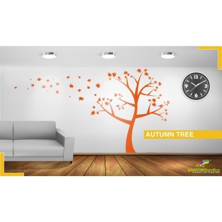 albero con foglie - Adesivi murali - stickers