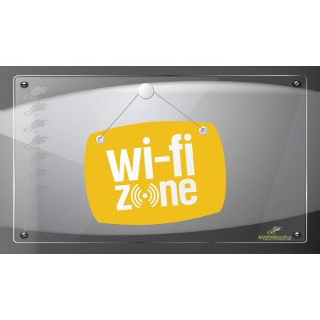 wi-fi Zone - vetrofania - adesivo per vetro