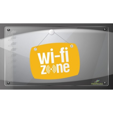 wi-fi Zone - vetrofania - adesivo per vetro