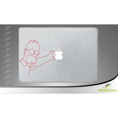 simpson apple touch - adesivo per macbook