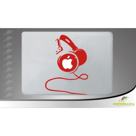 Headphone Lateral View - adesivo per macbook