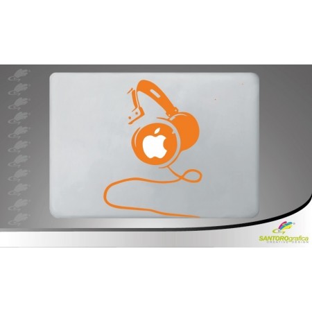 Headphone Lateral View - adesivo per macbook