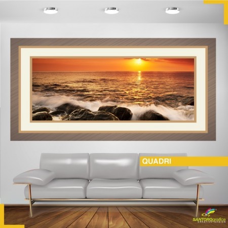 quadro - TRAMONTO DA SCOGLIERA - adesivi murali