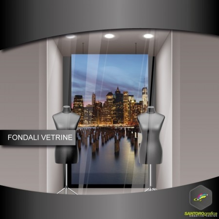 fondale vetrine - skyline di new york