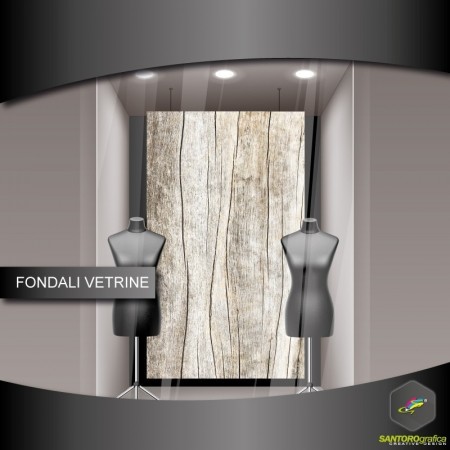 Fondale vetrine - Asse di legno