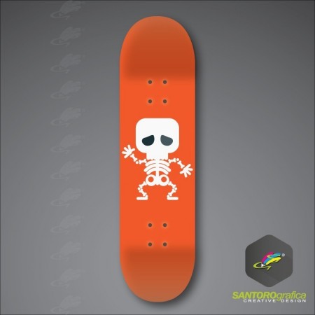 teschio che balla - Adesivo per skateboard