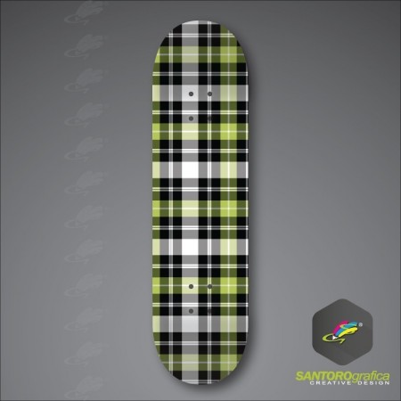 Tartan verde - Adesivo per skateboard