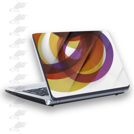 adesivo per notebook - cerchi multicolore