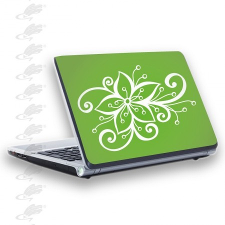 adesivo per notebook - fiore stilizzato