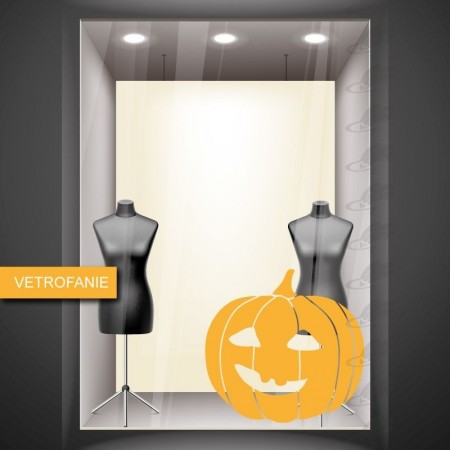 vetrofania halloween - zucca