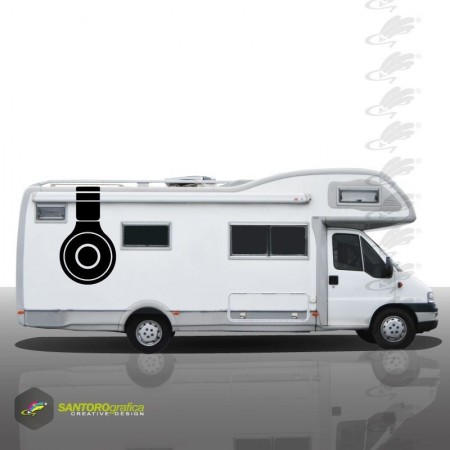 cuffie stereo - adesivo per camper