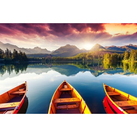 lago di montagna - adesivo murale