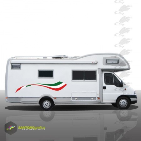 bandiera italiana - adesivo per camper