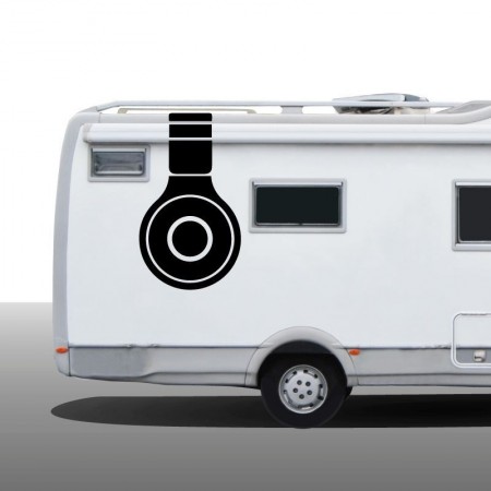 cuffie stereo - adesivo per camper